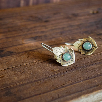 Stone Leaflet Earrings #3