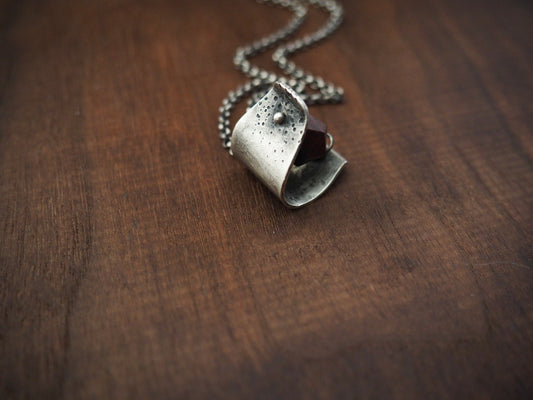 Red Jasper + Silver Valley Spinner Necklace