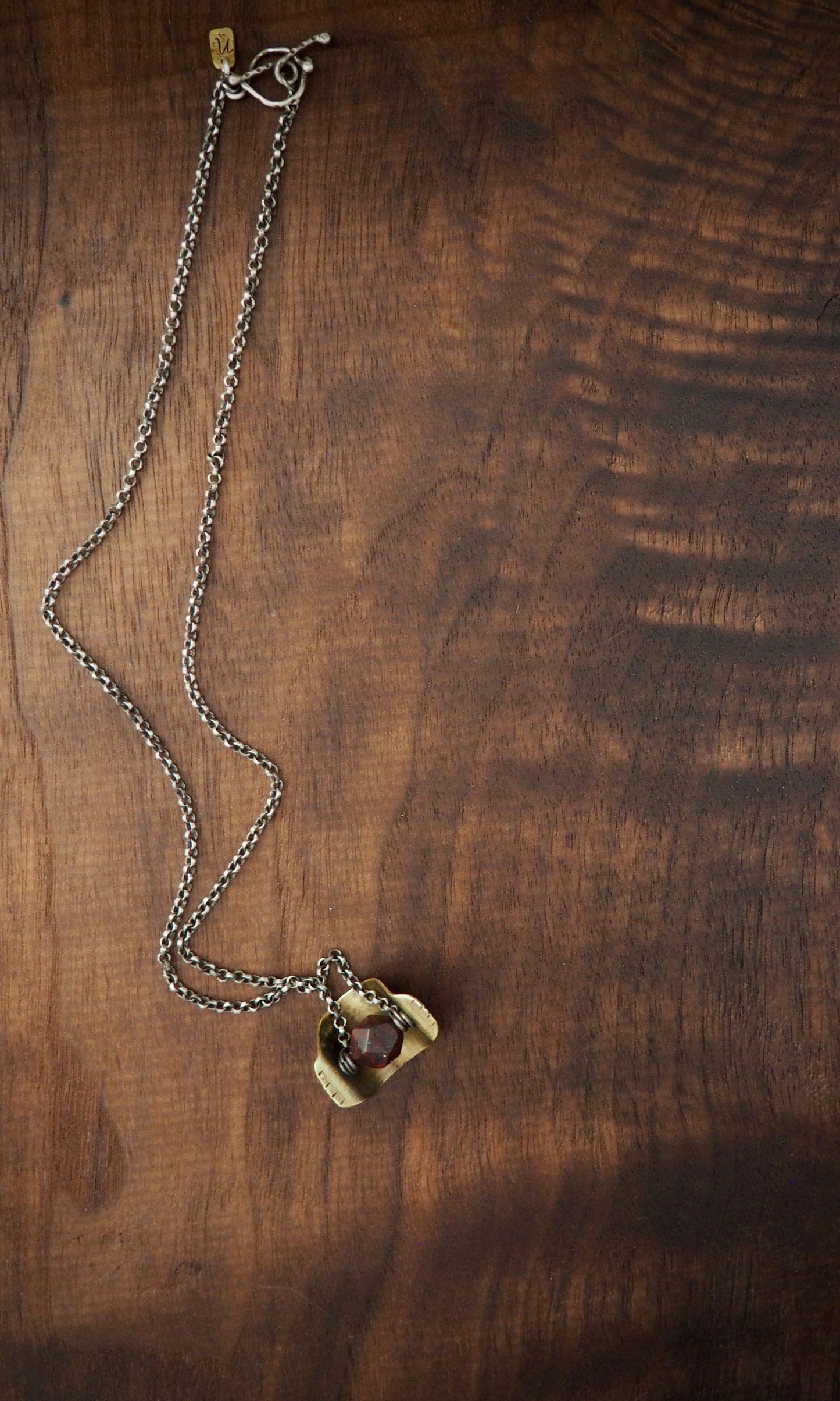 Valley Spinner Red Jasper + Brass Necklace