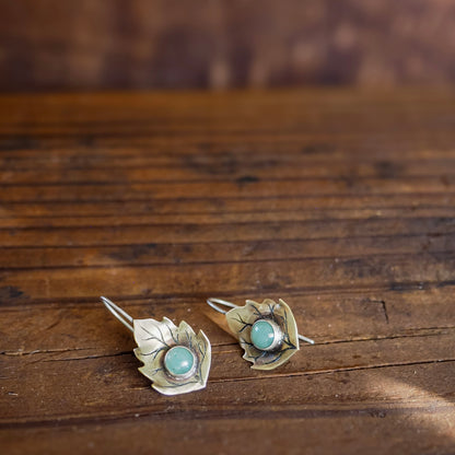 Stone Leaflet Earrings #3