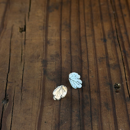 Pressed Columbine Leaf Studs