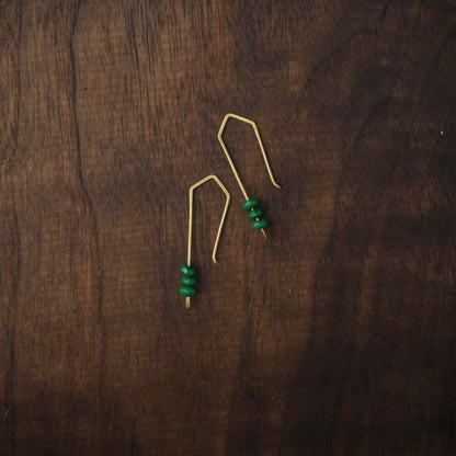 Trail Blazer Emerald Earrings