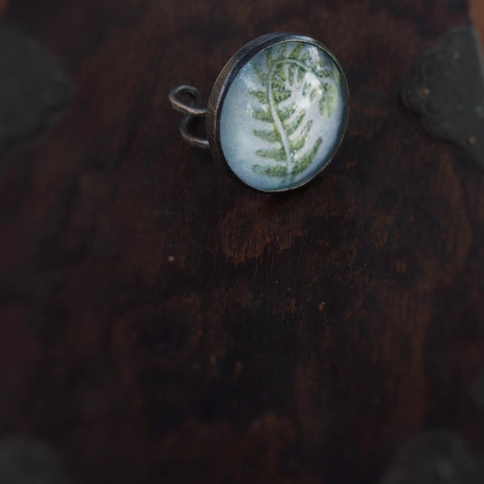 Large Fern n’Capsule Ring #4 (Original)