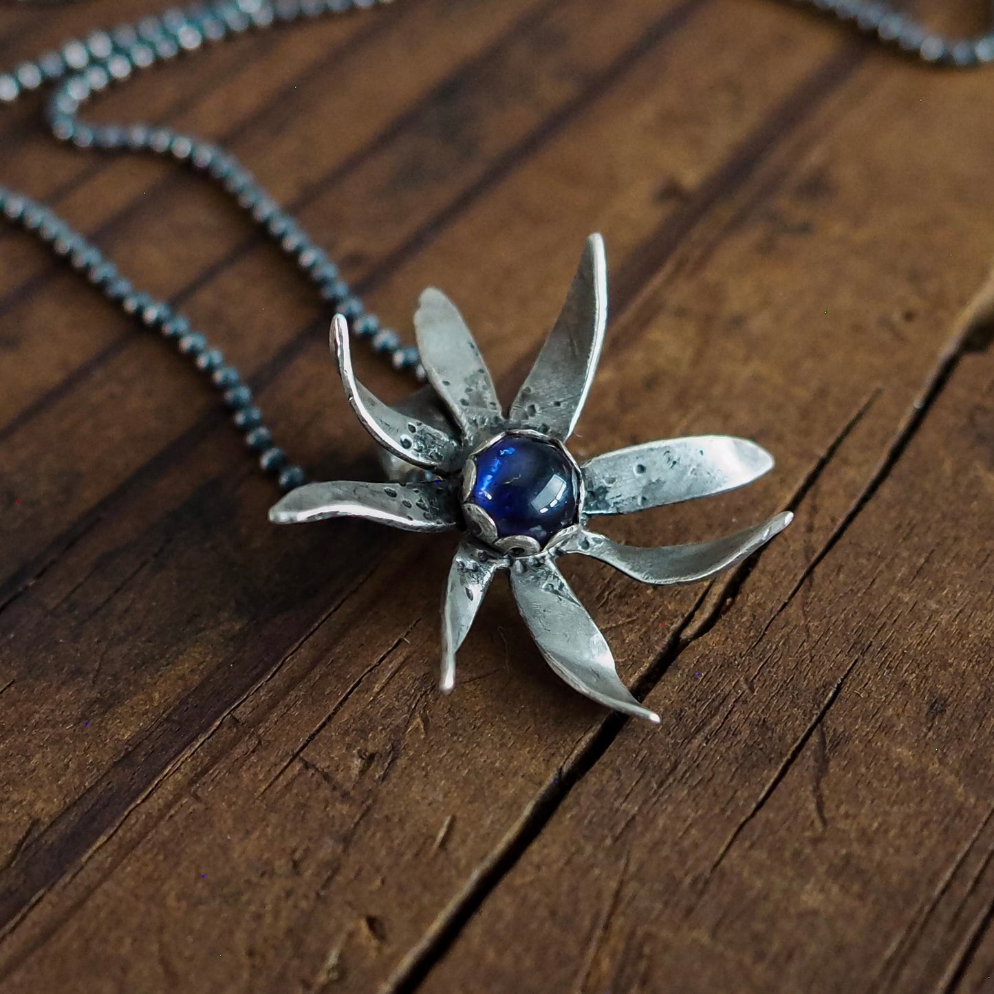 Wildflower + Gem Pendant Necklace #4