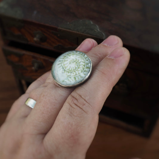 Large Fern n’Capsule Ring #1 (Original)