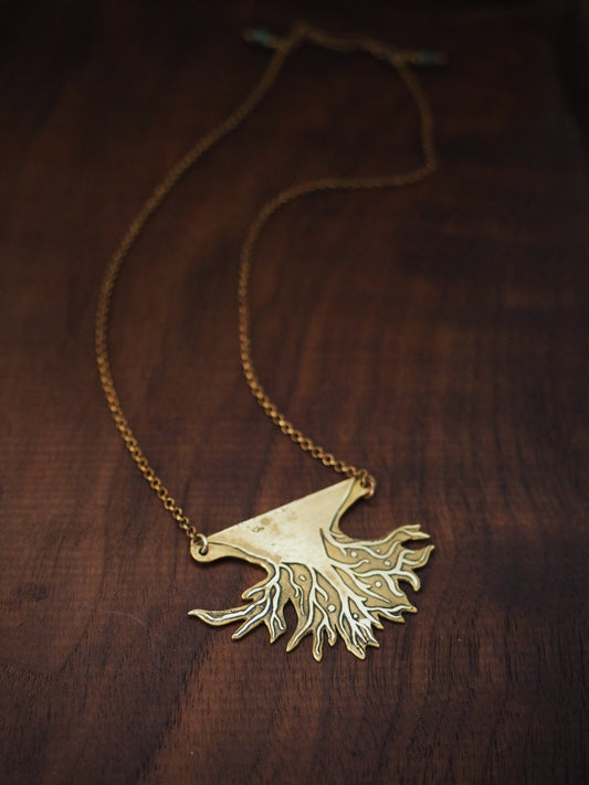Brass Roots Below Necklace 1