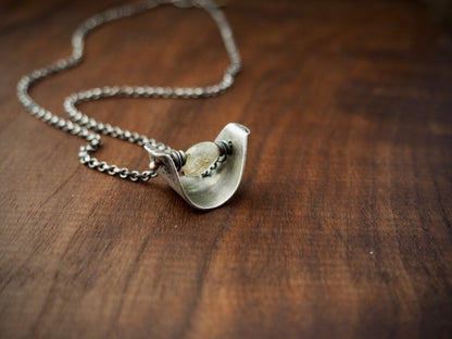Valley Spinner Rutilated Quartz + Silver Necklace