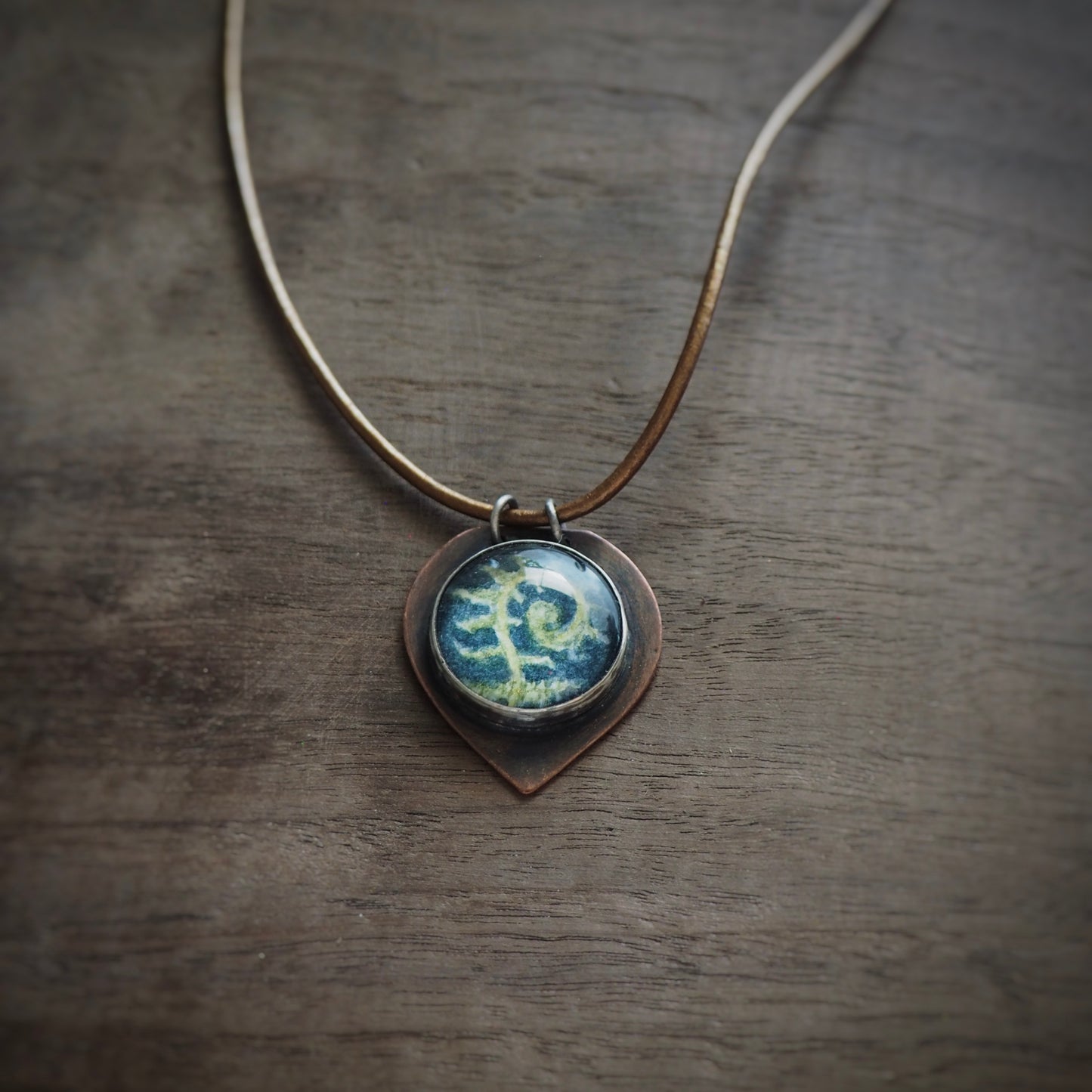 Fern n’Capsule Cord Necklace #1 (Original)