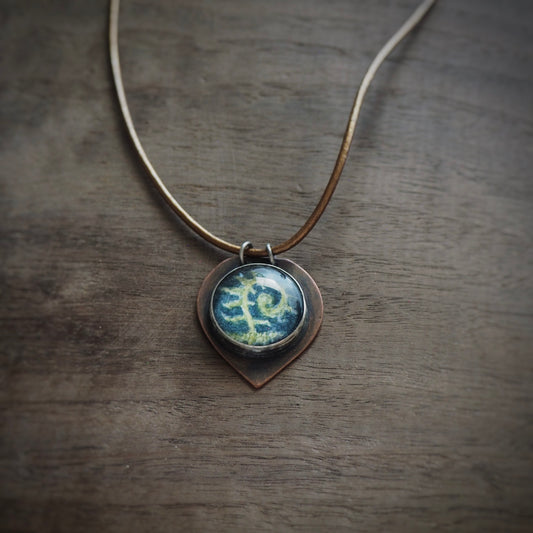 Fern n’Capsule Cord Necklace #1 (Original)