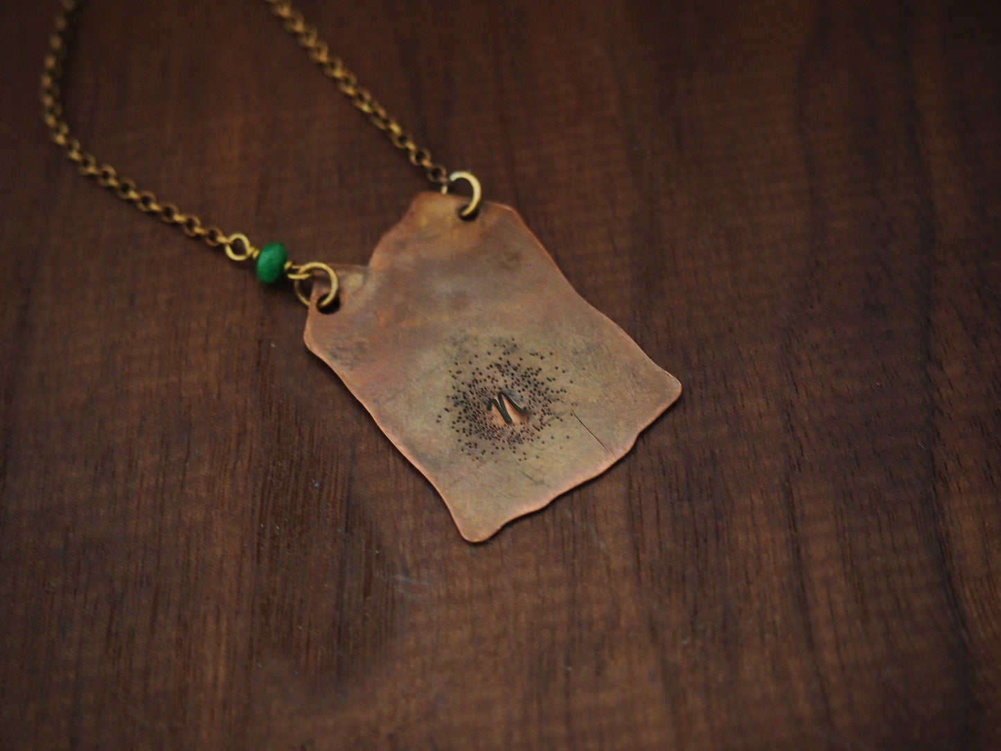 Emerald + Copper Home-Away Necklace