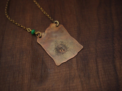 Emerald + Copper Home-Away Necklace