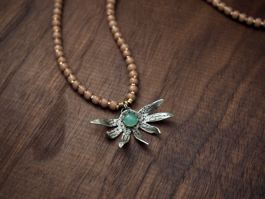 Sturdy Girl Wildflower w/ Amazonite Necklace