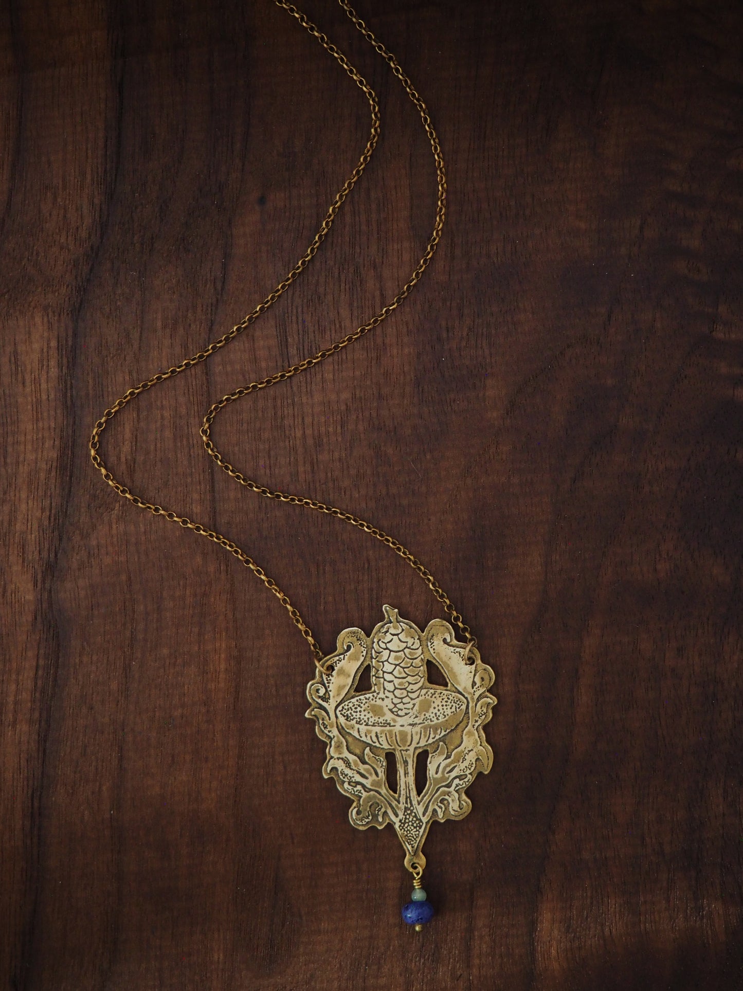 Iolite + Brass Path to Fine Sands Necklace