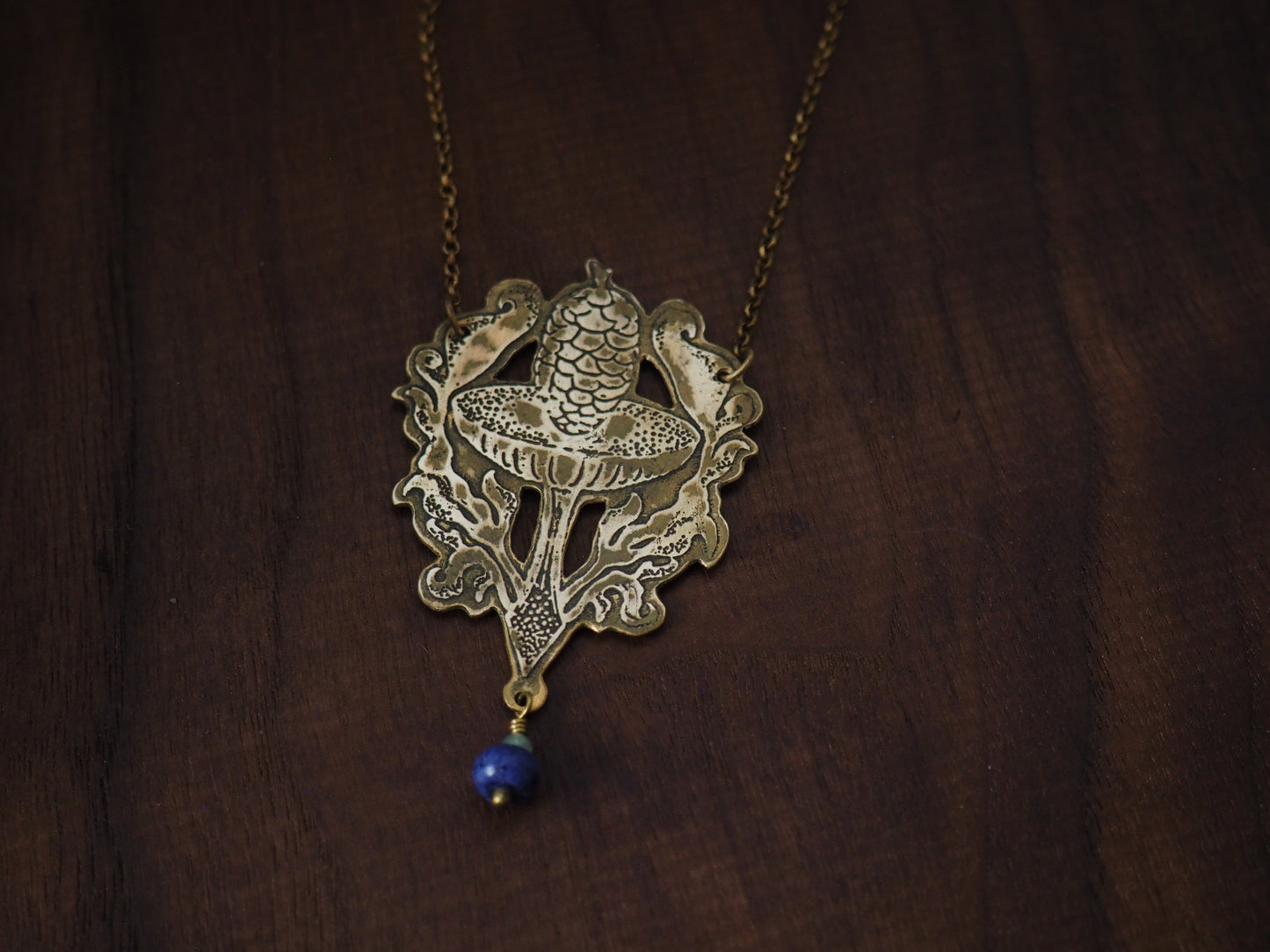 Iolite + Brass Path to Fine Sands Necklace