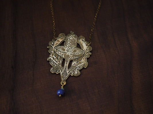 Iolite + Brass Path to Fine Sands Necklace