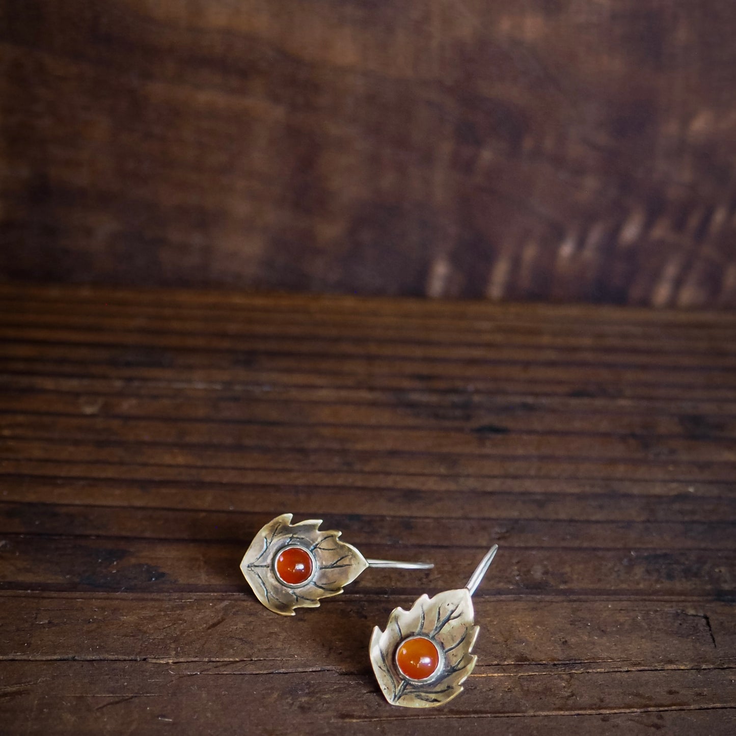 Stone Leaflet Earrings #4