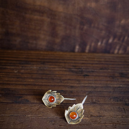 Stone Leaflet Earrings #4