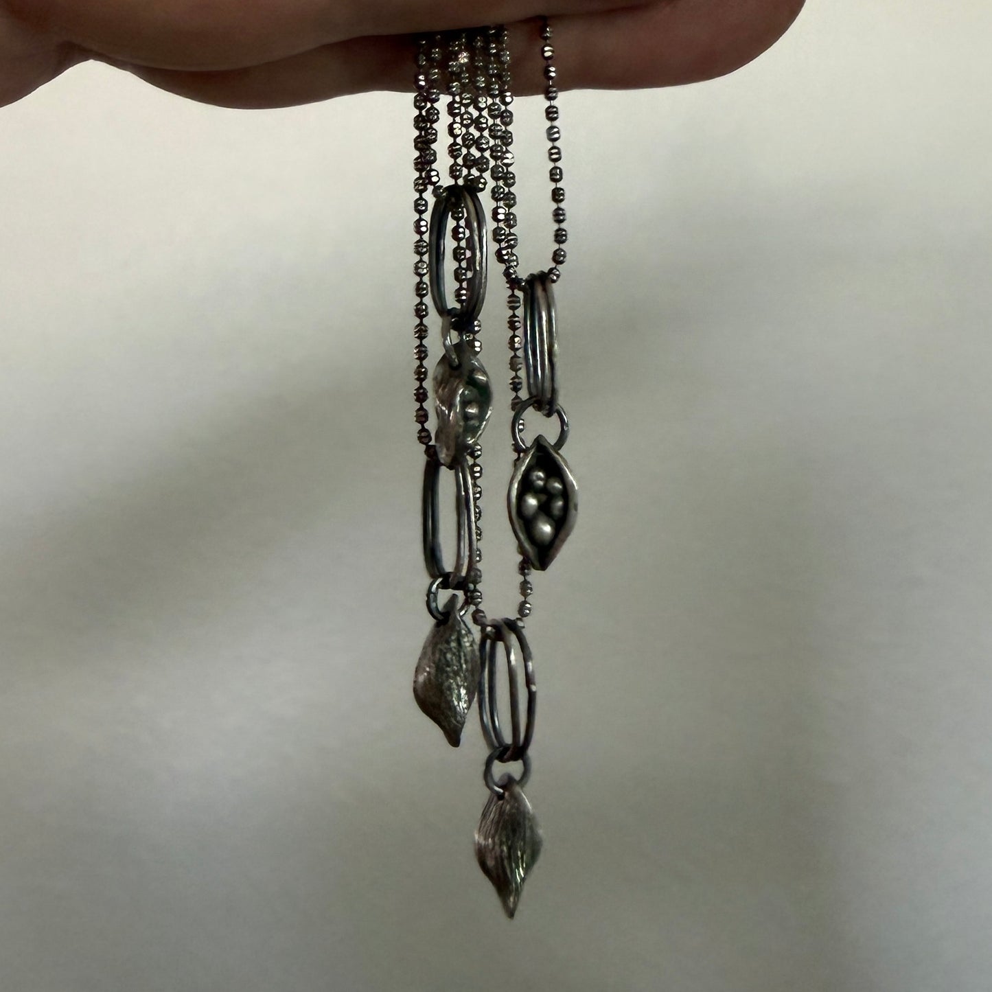 Sculpted Tiny Seed Pod Necklace