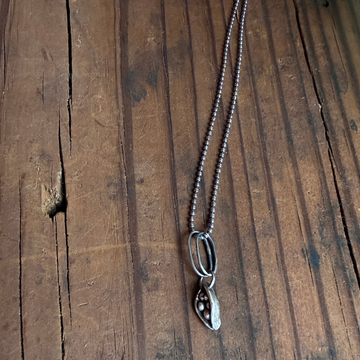 Sculpted Tiny Seed Pod Necklace