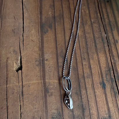 Sculpted Tiny Seed Pod Necklace