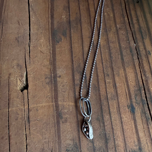 Sculpted Tiny Seed Pod Necklace