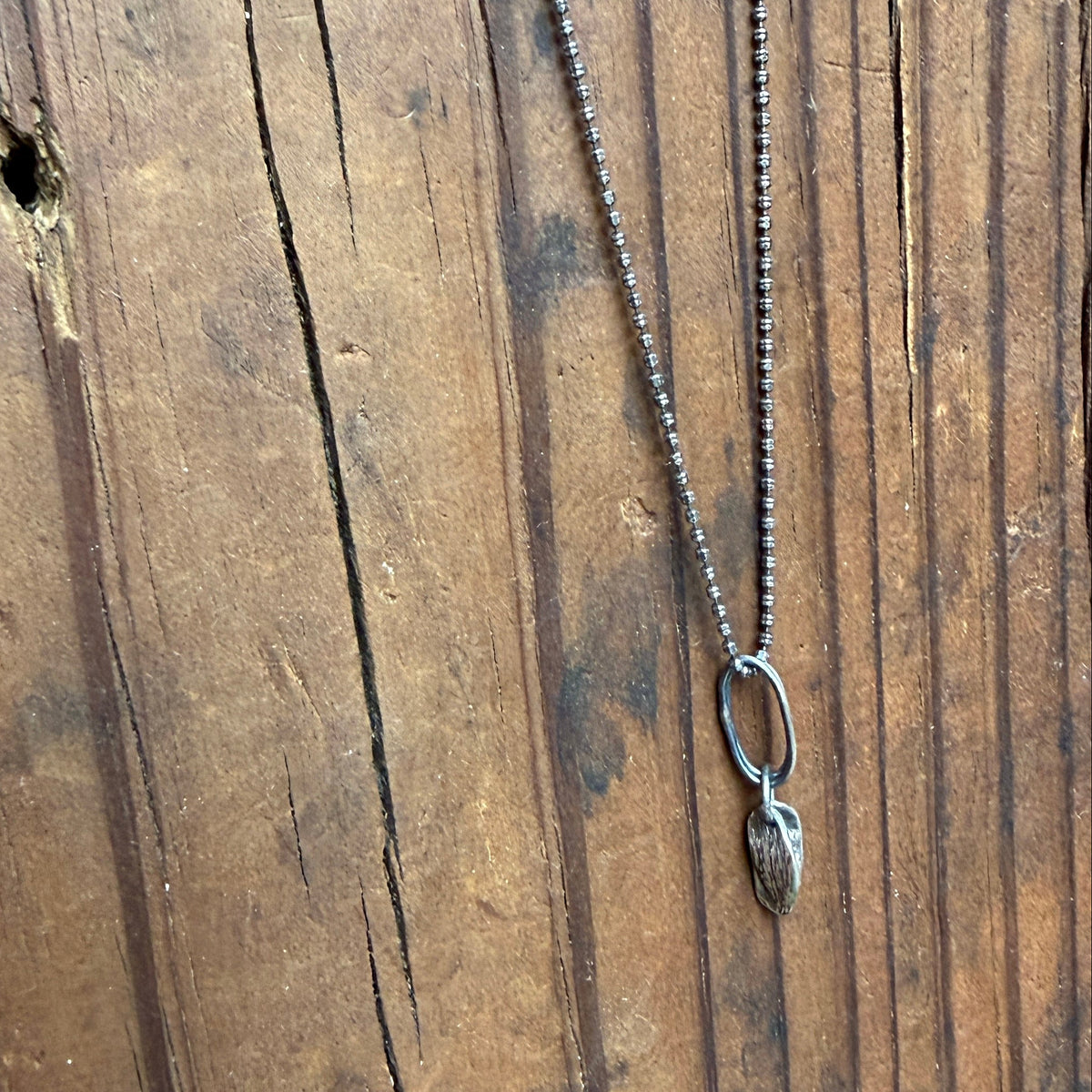 Sculpted Tiny Seed Pod Necklace