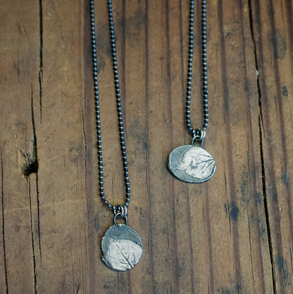 Pressed Aspen Leaf Pendant