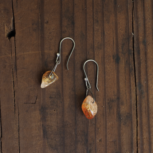 Citrine Nugget Dangles #2