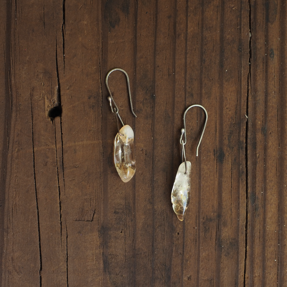 Citrine Nugget Dangles #4