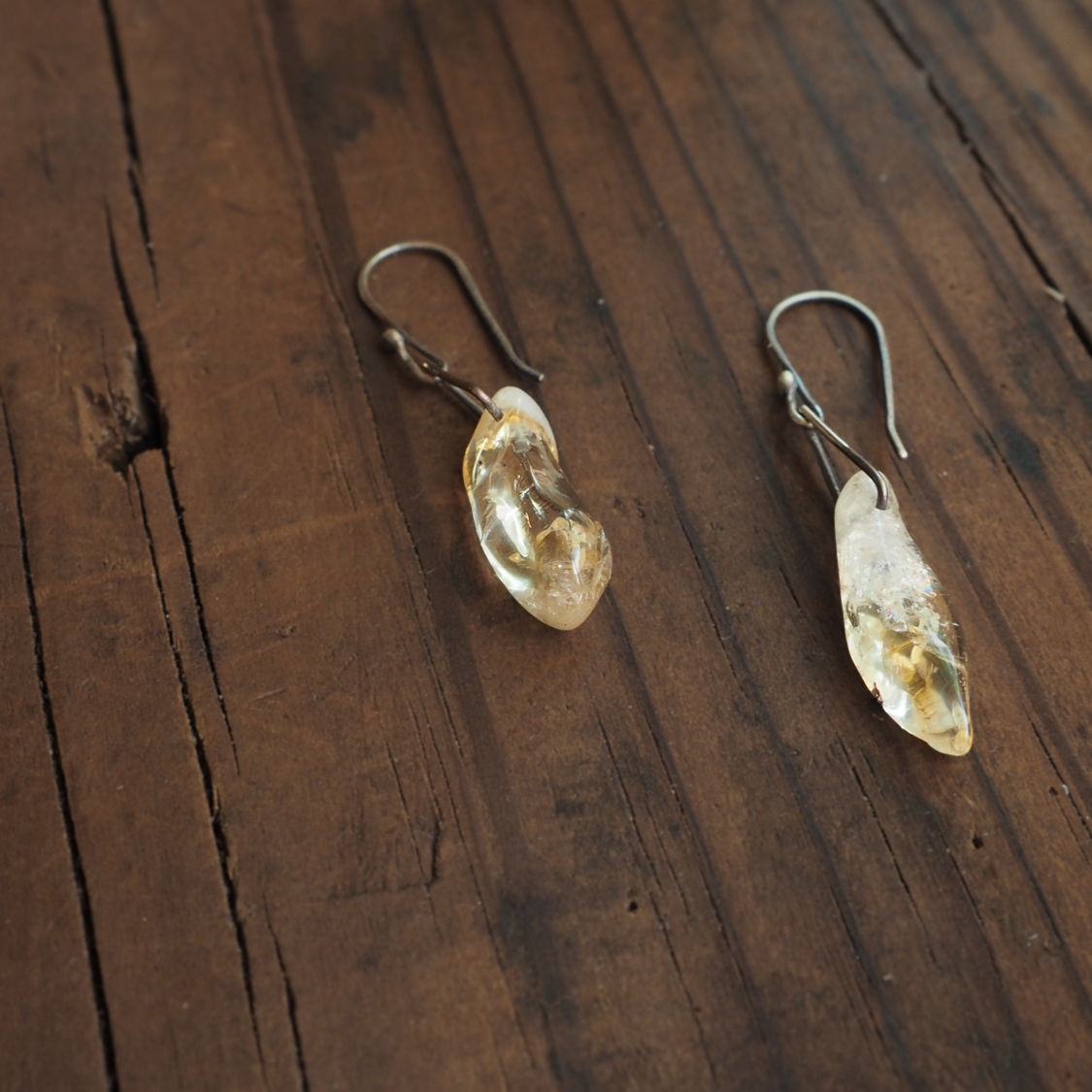 Citrine Nugget Dangles #4