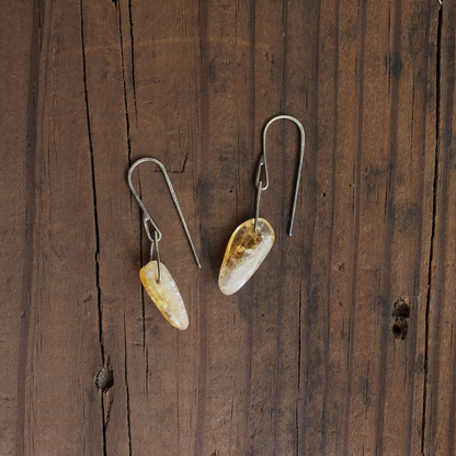 Citrine Nugget Dangles #1