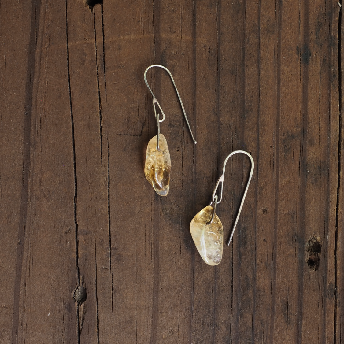 Citrine Nugget Dangles #3