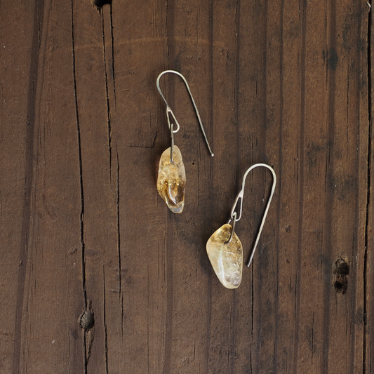 Citrine Nugget Dangles #3