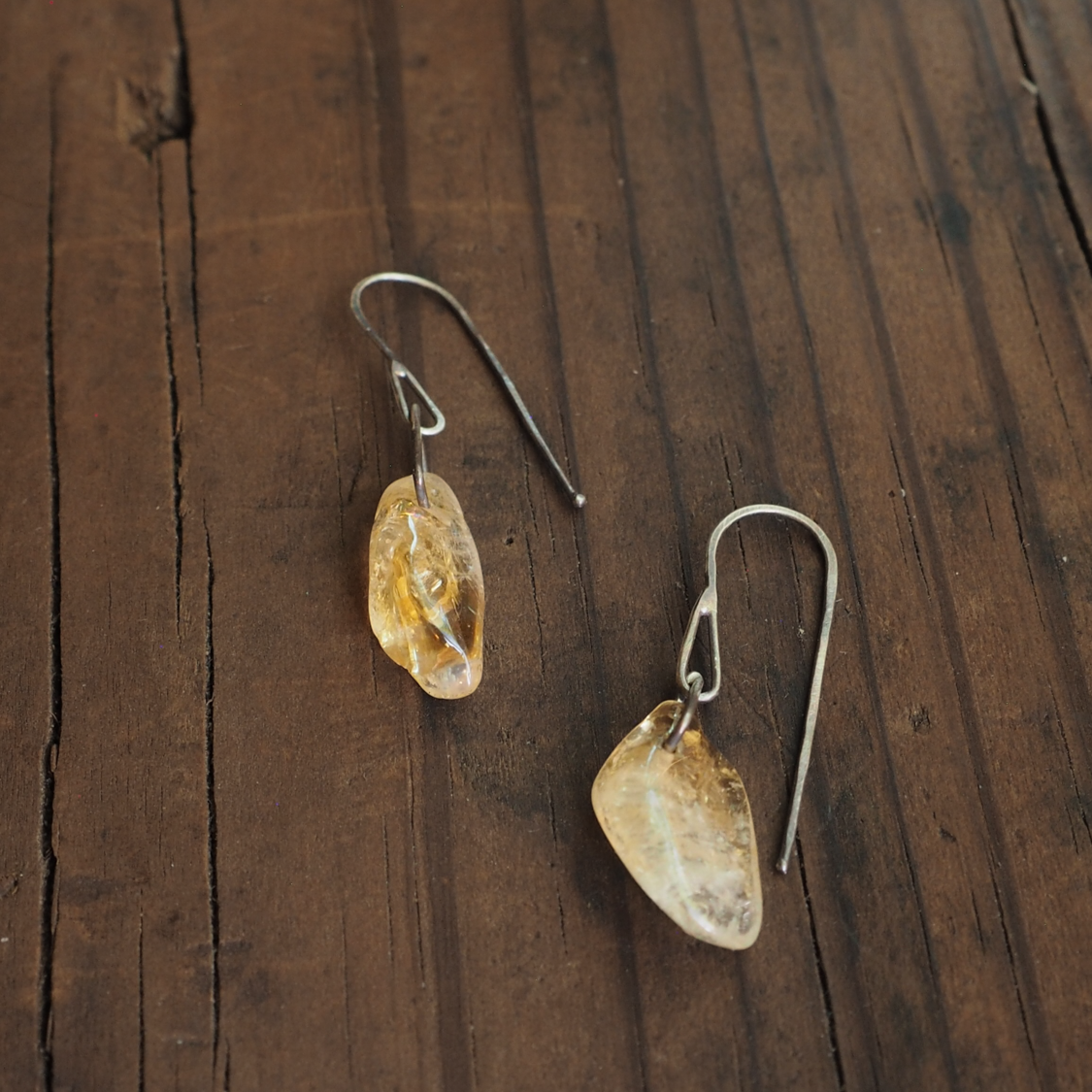 Citrine Nugget Dangles #3