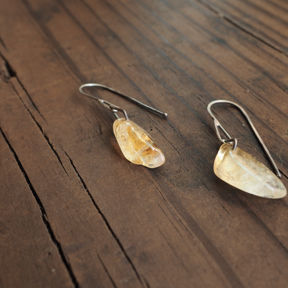 Citrine Nugget Dangles #3