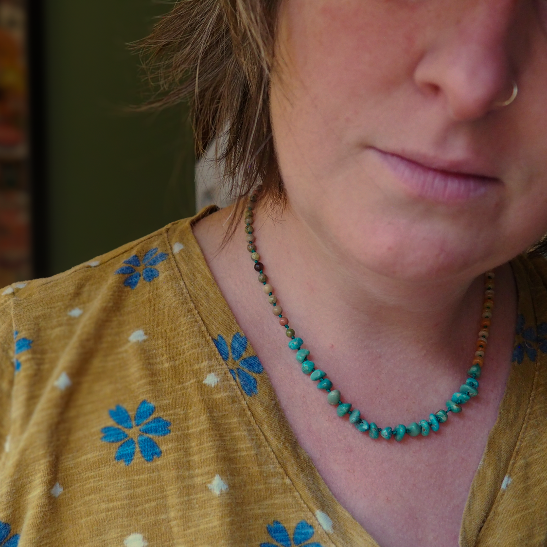 Gemstone Tether Necklace #4